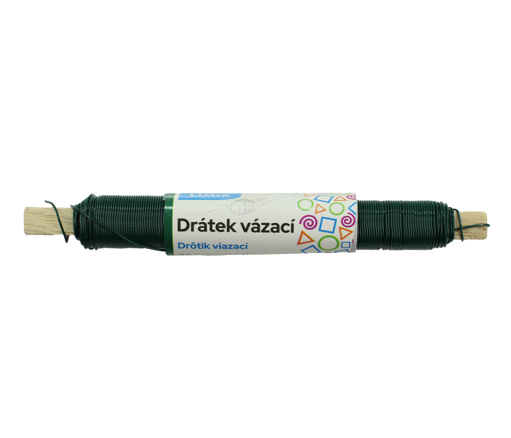 Vázací drátek - zelený / 38,5 m