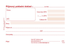 Příjmový pokladní doklad Baloušek A6 / nečíslovaný / 50 listů / NCR / PT020