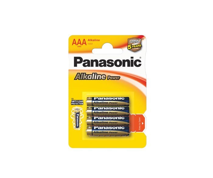 Baterie Panasonic Alkaline POWER alkalické - baterie mikrotužková AAA / 4 ks