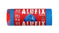 Pytle do koše Alufix Premium stahovací  - 60x50cm / 35l / 26my / 15ks / modrá