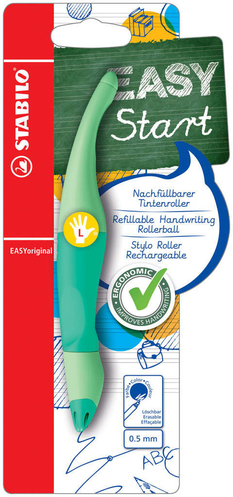 Inkoustový roller STABILO® EASY Original PASTEL - pro leváky / mentolová