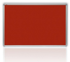 Tabule filcová v hliníkovém rámu - 100 x 150 cm / červená
