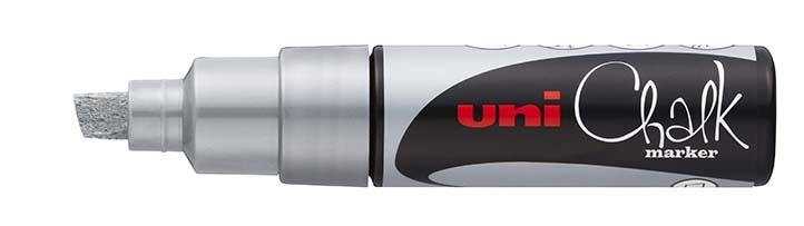 Popisovač křídový UNI Chalk Marker PWE-8K / stříbrná