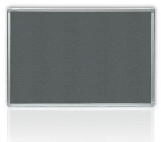 Tabule filcová v hliníkovém rámu - 100 x 150 cm / šedá