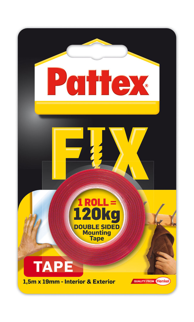Montážní páska oboustranná Pattex Super Fix - 120 kg / 19 mm x 1,5 m