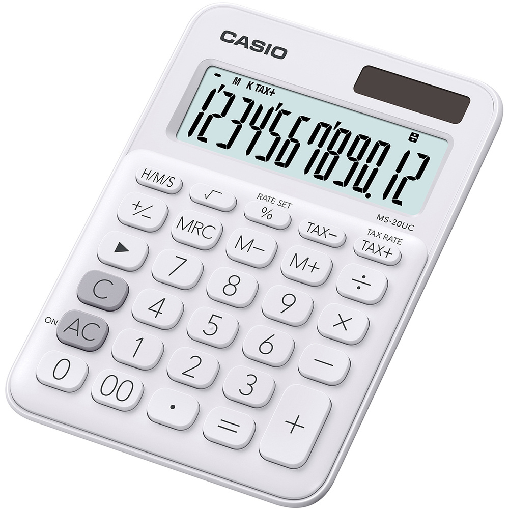 Kalkulačka Casio MS 20UC - displej 12 míst / bílá