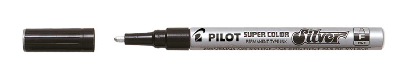 Popisovač Pilot Super Color - stříbrná / F / 1 mm