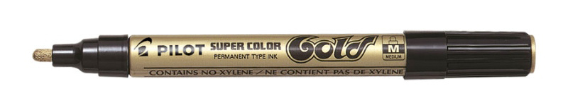 Popisovač Pilot Super Color - zlatá / M / 2 mm