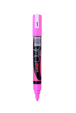 Popisovač křídový UNI Chalk Marker PWE-5M / fluo růžová