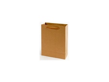 Tašky papírové EKO hnědé - střední / 190 x 80 x 240 mm
