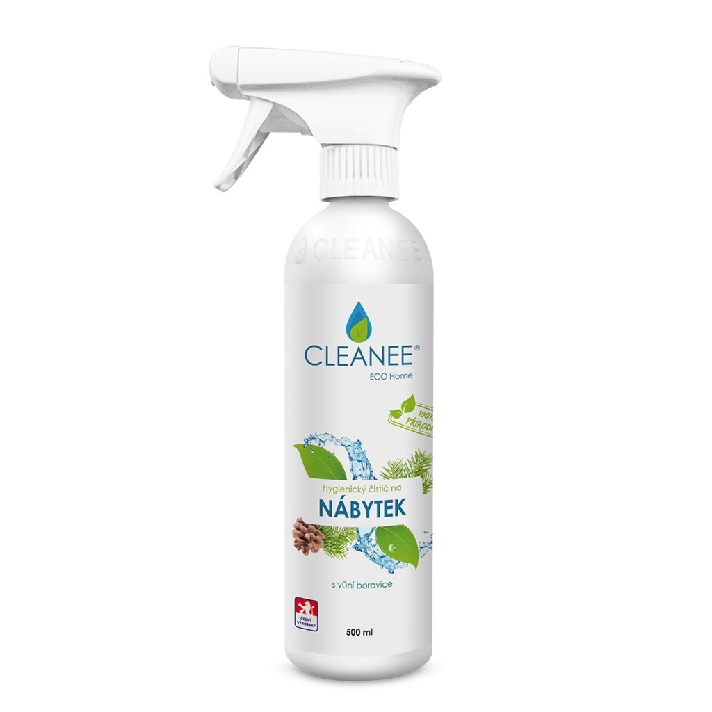 CLEANEE EKO čistič na nábytek 500 ml / borovice