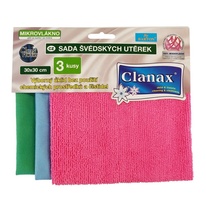 Švédské utěrky Clanax z mikrovlákna - 30 x 30 cm / 3 ks