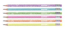 Tužka Kores trojhranná Collage Style - HB / barevný mix