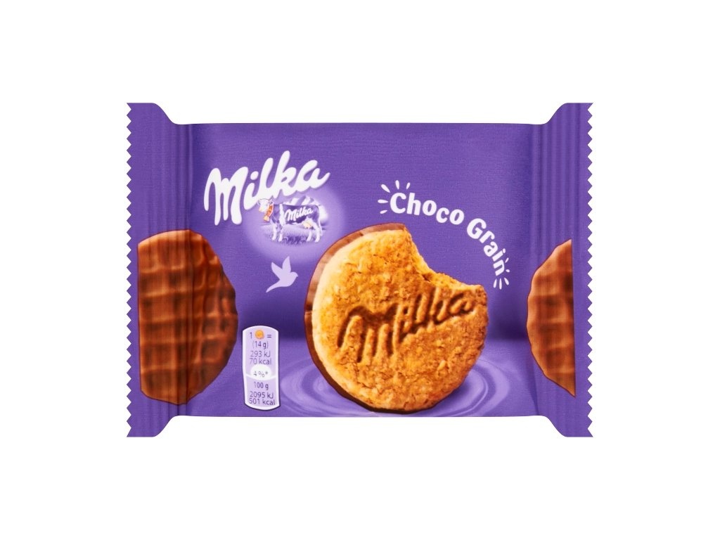 Milka Choco Grains 42g - sušenky s mléčnou čokoládou