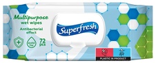 Vlčené ubrousky Superfresh antibakteriální 72 ks
