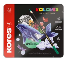 Pastelky trojhranné Kores Kolores box - 24 barev