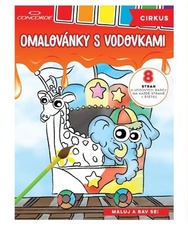 Omalovánky A4 s vodovkami - Cirkus