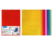 Samolepicí pěnovka MOOSGUMMI A4 - mix BIO GLITR / 10ks