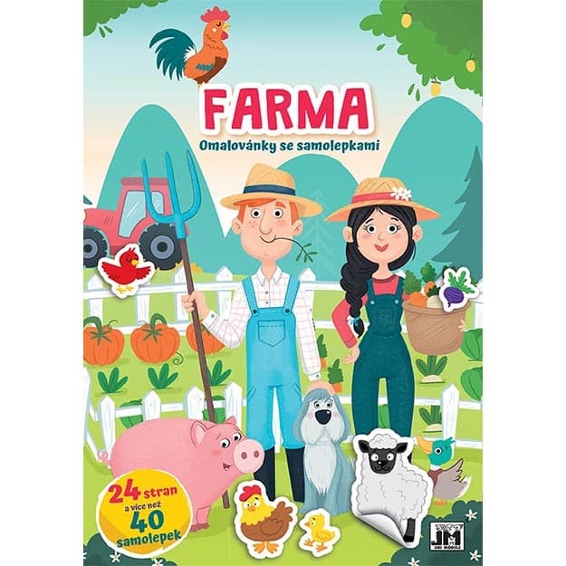 Omalovánky A4 se samolepkami - Farma