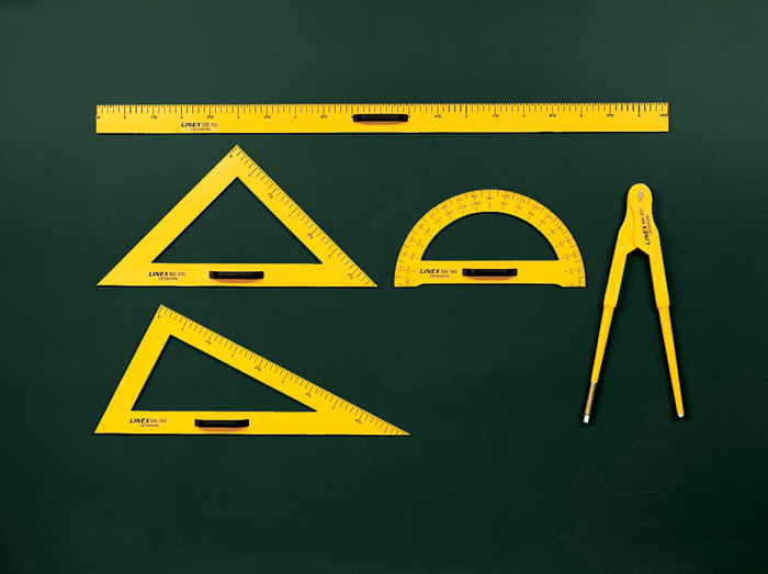 Rýsovací potřeby na školní tabuli LINEX - trojúhelník 45/90°