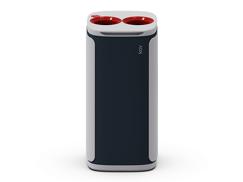 Odpadkový koš KOBRA WASTEE na kov - 60 L / červená