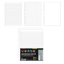 Náhradní náplň do kroužkových záznamníků VERDE Karis - A5 / 90 listů