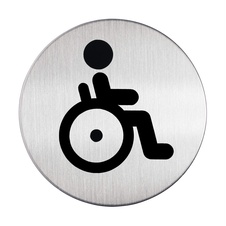 Piktrogram nerez Durable - WC vozíčkáři / Ø 83 mm