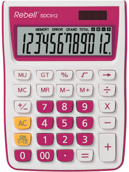 Kalkulačka Rebell SDC912 - displej 12 míst růžová