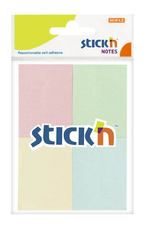 Samolepicí bločky Stick´n by Hopax - 38 x 51 mm / 4 x 50 lístků / pastelové barvy