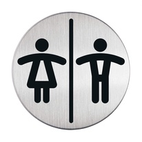 Piktrogram nerez Durable - WC Piktrogram nerez Durable - WC dámy a páni / Ø 83 mm