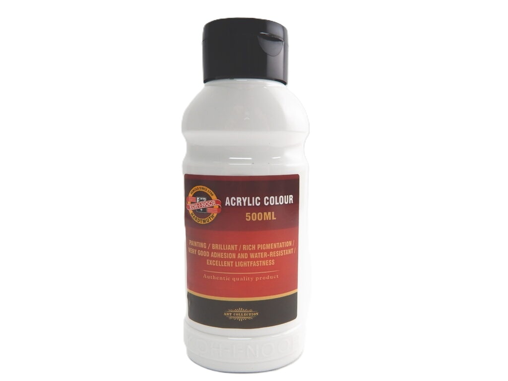 Akrylová barva 500 ml - bílá