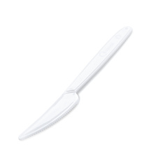 Nůž plastový 18,5 cm - bílá / 50 ks