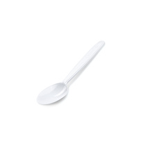 Lžička plastová 13 cm - bílá / 50 ks
