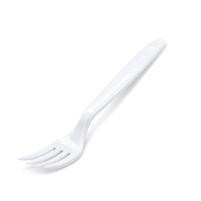 Vidlička plastová 18,5 cm - bílá / 50 ks