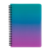 Blok kroužkový OMBRE - A5 / linka / růžová