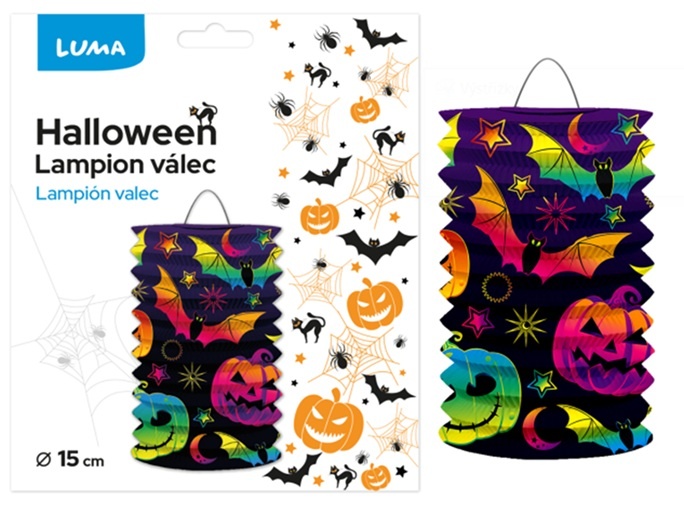 Lampion roztahovací 15 cm - dýně