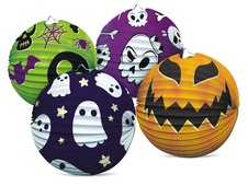 Lampiony kulaté 25 cm / mix Halloween