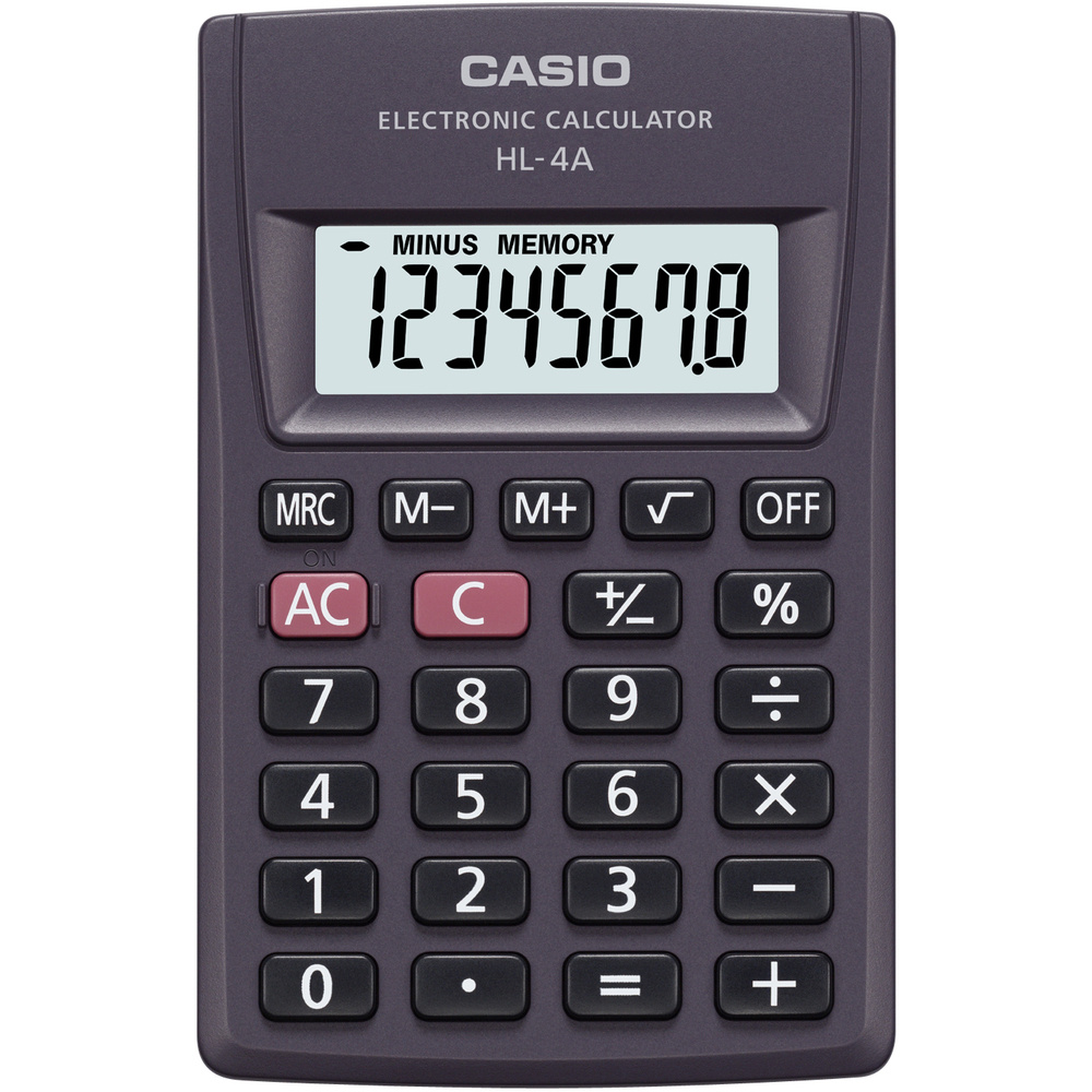 Kalkulačka kapesní CasioHL4A - displej 8 míst