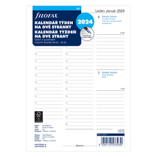 Náhradní vložky do diářů Filofax - kalendář A5 2022 týden / 2 strany