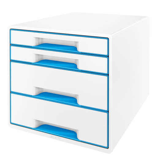 Zásuvkový box WOW - modrá / 2+2 zásuvky