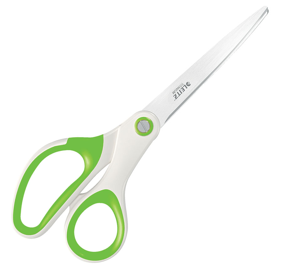 Leitz nůžky kancelářské WOW titanové 20,5 cm bílo-zelená