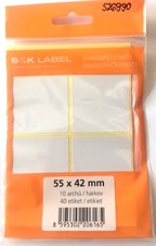 Samolepicí etikety v sáčku - 55 x 42 mm / 40 etiket