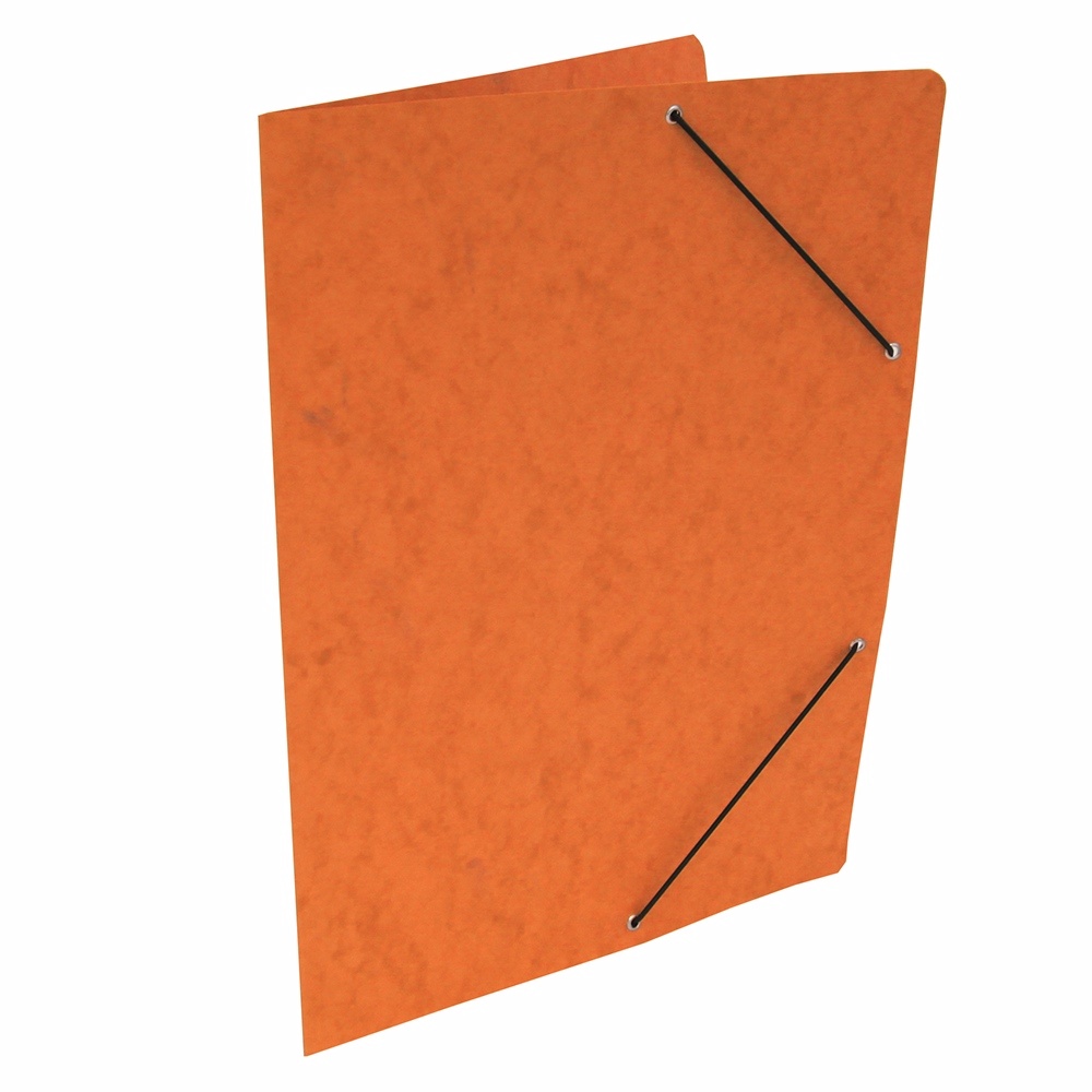 Odkládací mapy prešpánové s gumou bez chlopní - oranžová