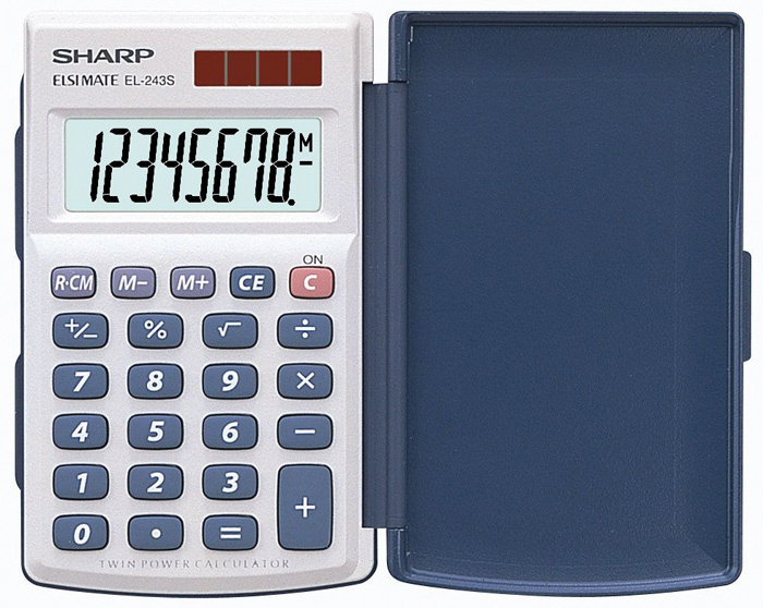 Sharp EL-243S kapesní kalkulačka displej 8 míst