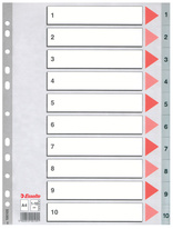 Rozdružovač A4 plastový šedý Esselte - 1 - 10