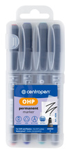 Popisovač Centropen Permanent OHP 2637 / sada 4 ks