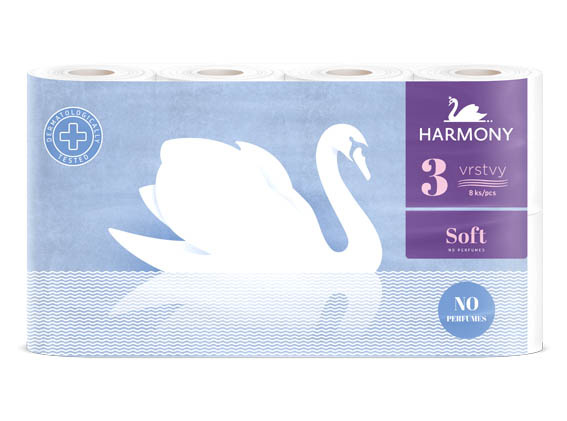 Toaletní papír Harmony Soft - 8 roliček / třívrstvý