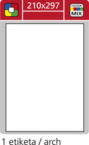 Print etikety A4 pro laserový a inkoustový tisk / 30 archů - 210 x 297 mm (1 etiketa / arch)