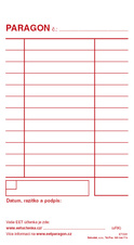 Baloušek paragon blok - 80 x 150 mm / nečíslovaný / 50 listů / ET005