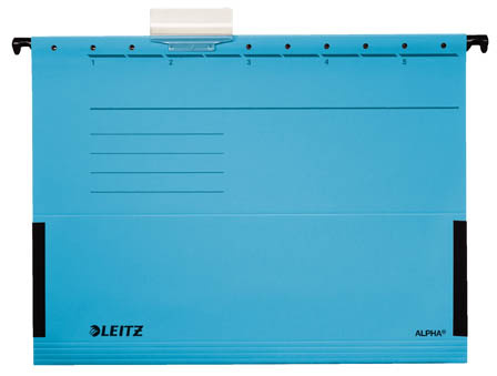 Závěsné desky Leitz Alpha s bočnicemi - modrá